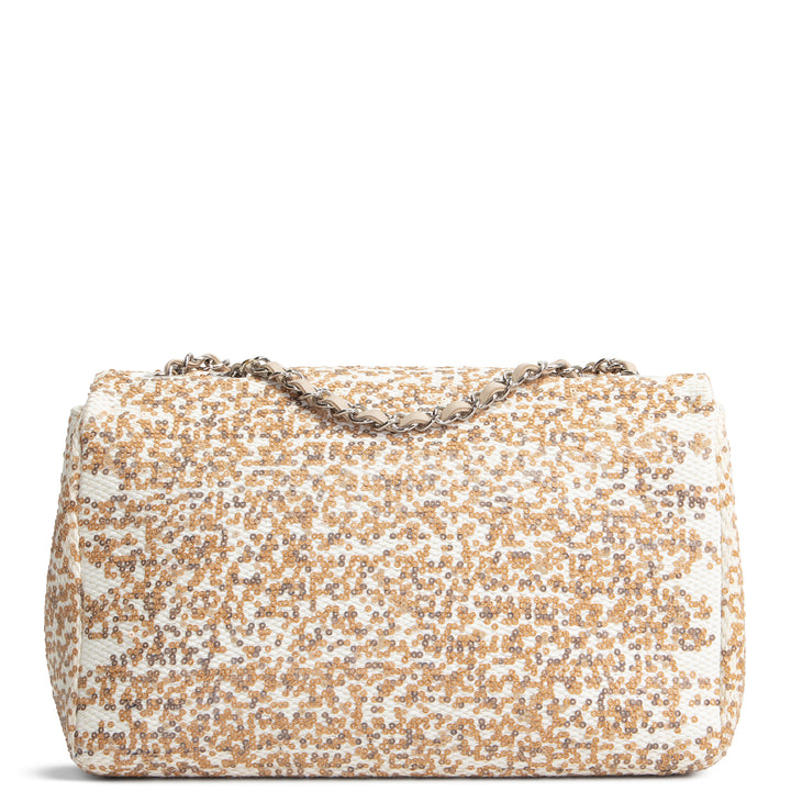 CHANEL Sequins Flap Bag - Ivory