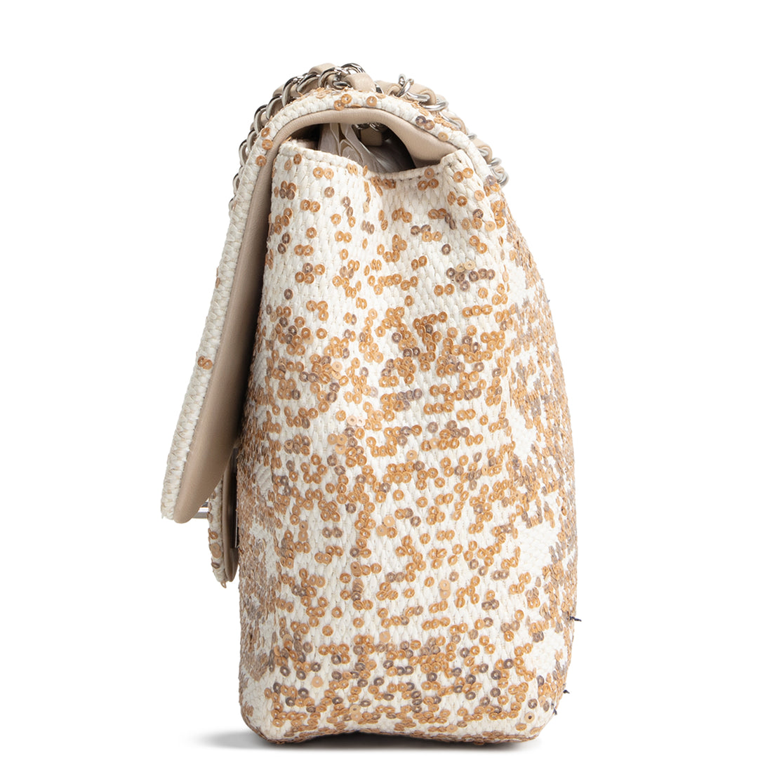 CHANEL Sequins Flap Bag - Ivory