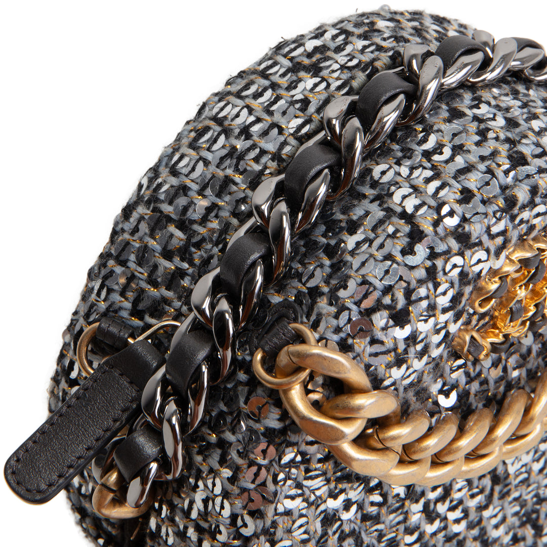 CHANEL 19 Round Clutch on Chain - Sequin