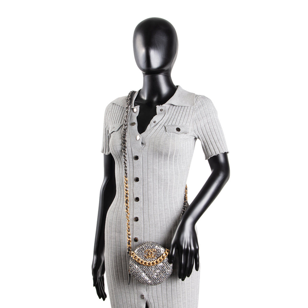 CHANEL 19 Round Clutch on Chain - Sequin