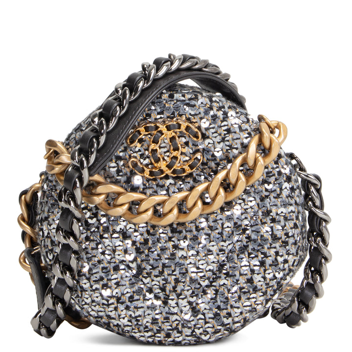 CHANEL 19 Round Clutch on Chain - Sequin