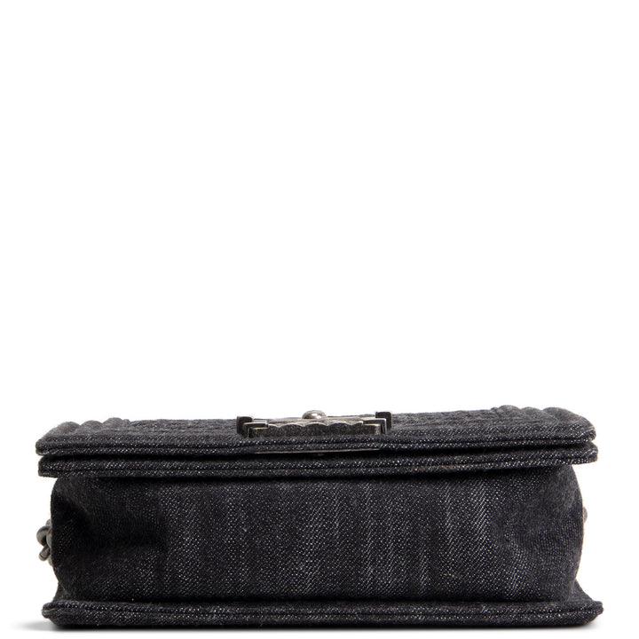 CHANEL Small Denim Boy Bag- Charcoal
