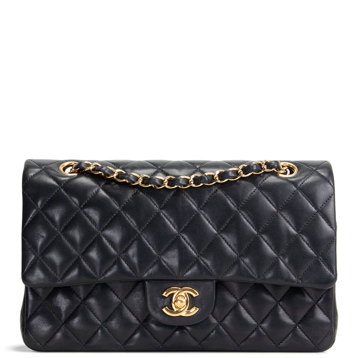CHANEL Classic Lambskin Medium Double Flap - Black