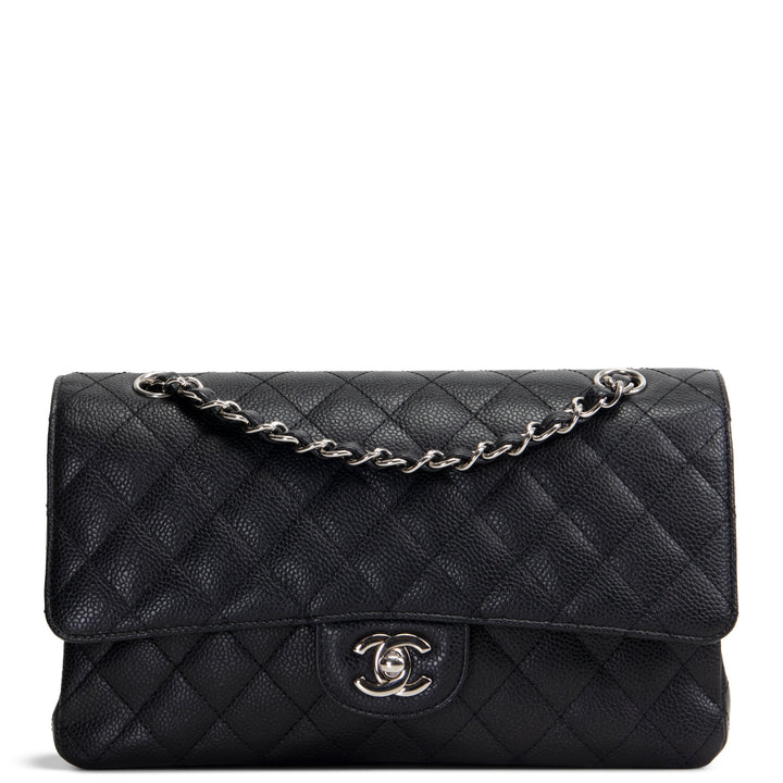 CHANEL Classic Caviar Medium Double Flap - Black