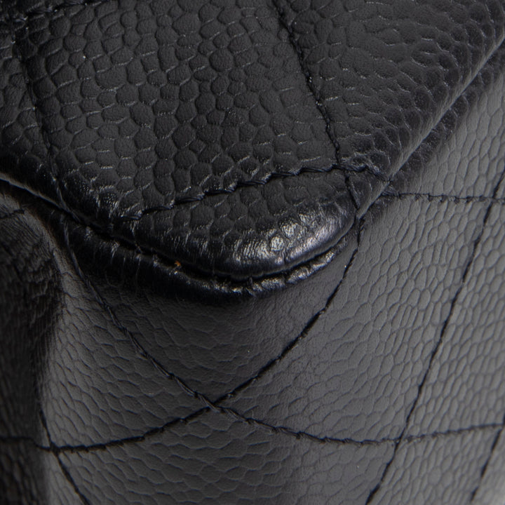 CHANEL Classic Caviar Medium Double Flap - Black