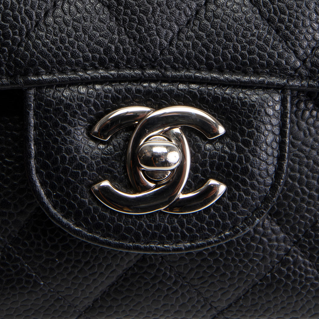 CHANEL Classic Caviar Medium Double Flap - Black