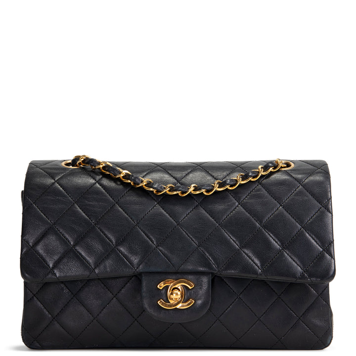 CHANEL Vintage Lambskin Medium Double Flap - Black OUTLET FINAL SALE
