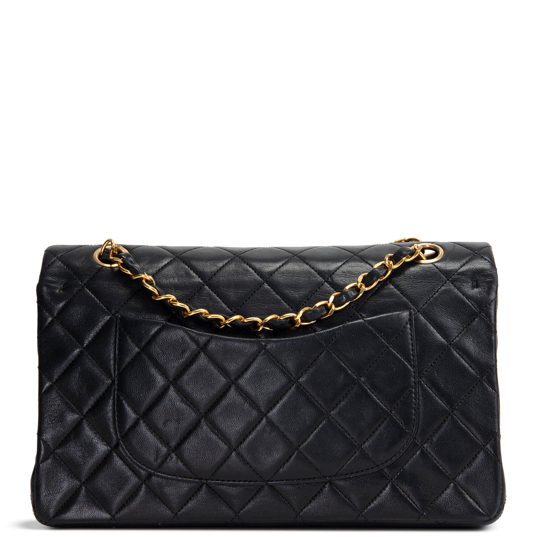 CHANEL Vintage Lambskin Medium Double Flap - Black OUTLET FINAL SALE