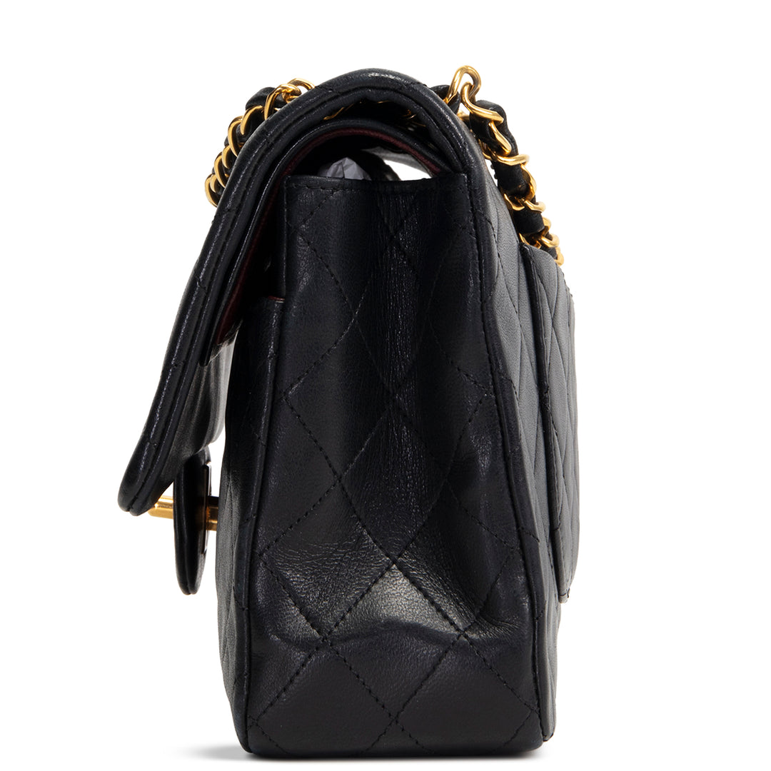 CHANEL Vintage Lambskin Medium Double Flap - Black OUTLET FINAL SALE
