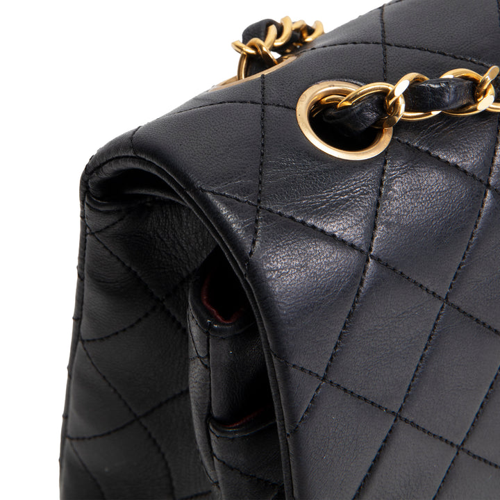 CHANEL Vintage Lambskin Medium Double Flap - Black OUTLET FINAL SALE