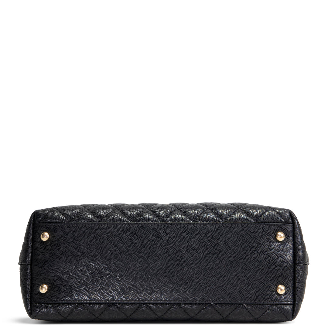 CHANEL Caviar Small Coco Top Handle Bag - Black OUTLET FINAL SALE