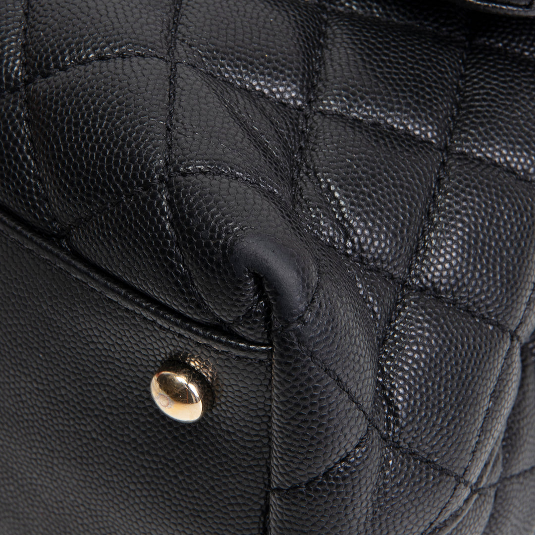 CHANEL Caviar Small Coco Top Handle Bag - Black OUTLET FINAL SALE