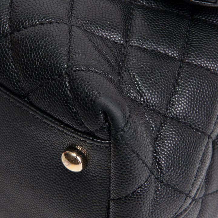 CHANEL Caviar Small Coco Top Handle Bag - Black OUTLET FINAL SALE