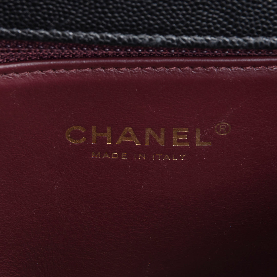 CHANEL Caviar Small Coco Top Handle Bag - Black OUTLET FINAL SALE