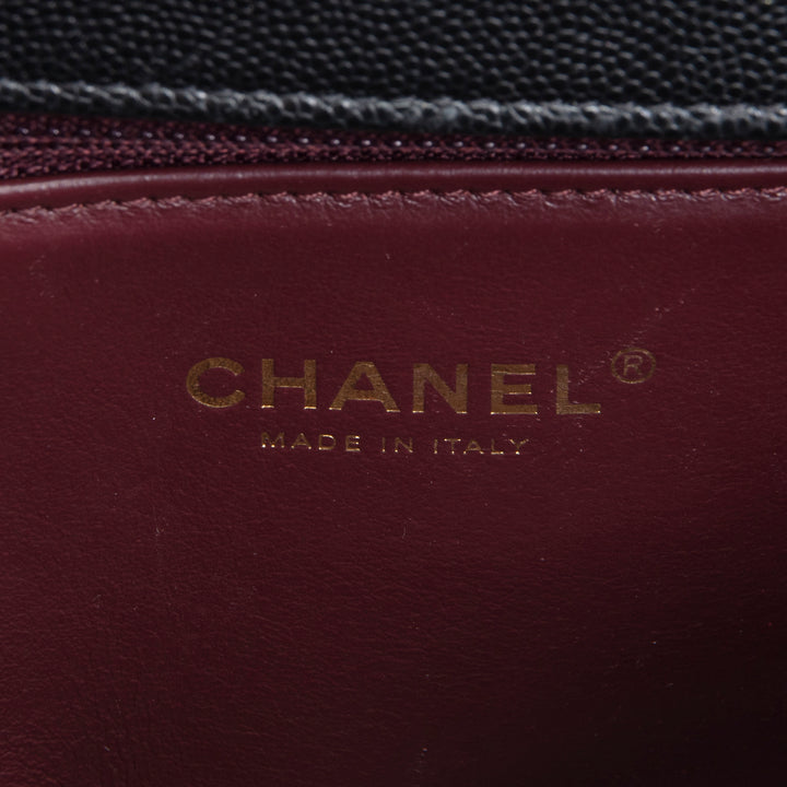 CHANEL Caviar Small Coco Top Handle Bag - Black OUTLET FINAL SALE