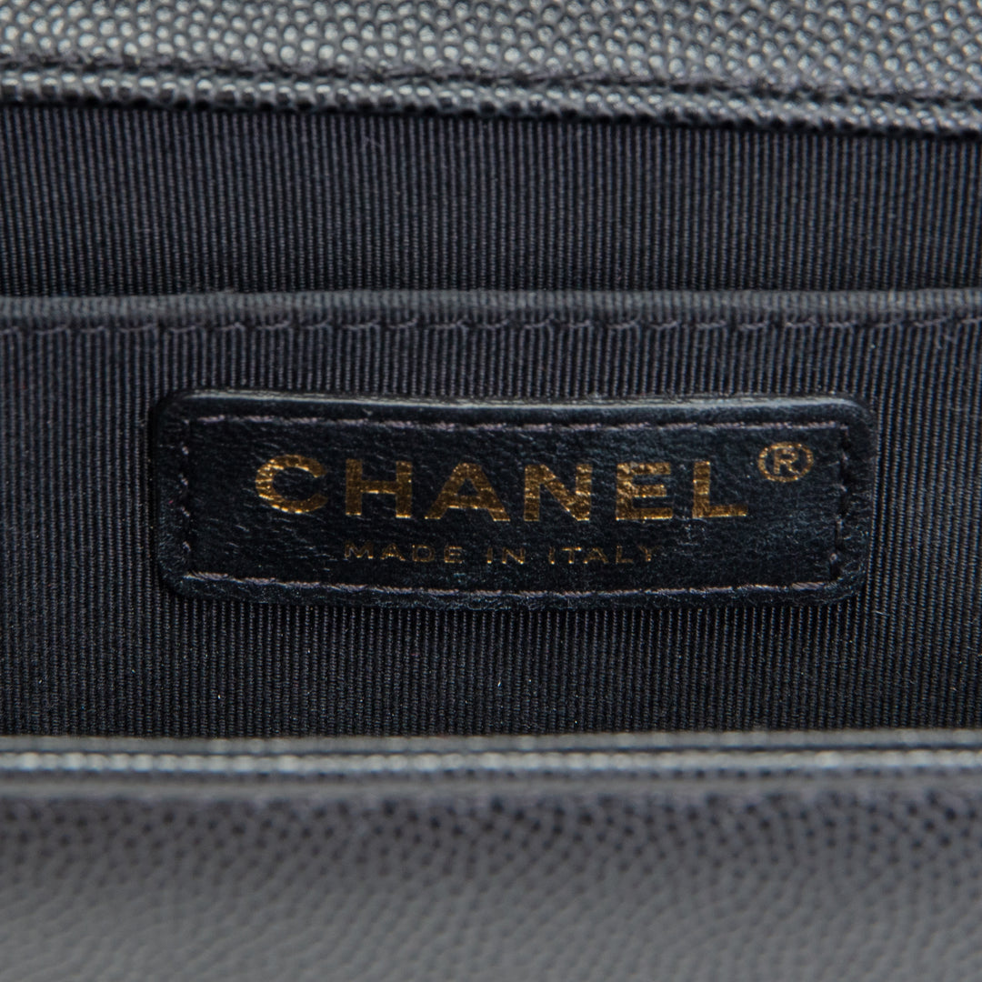 CHANEL Caviar Medium Boy Bag - Black