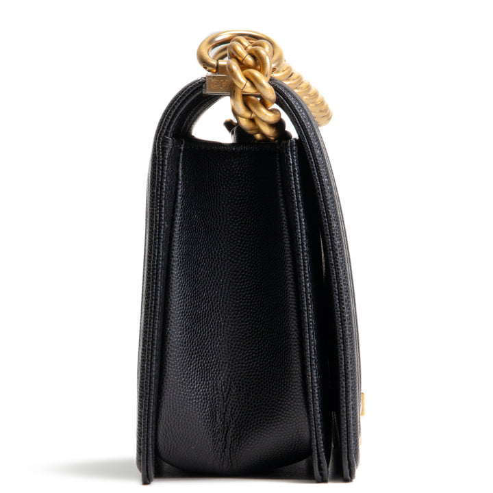 CHANEL Caviar Medium Boy Bag - Black