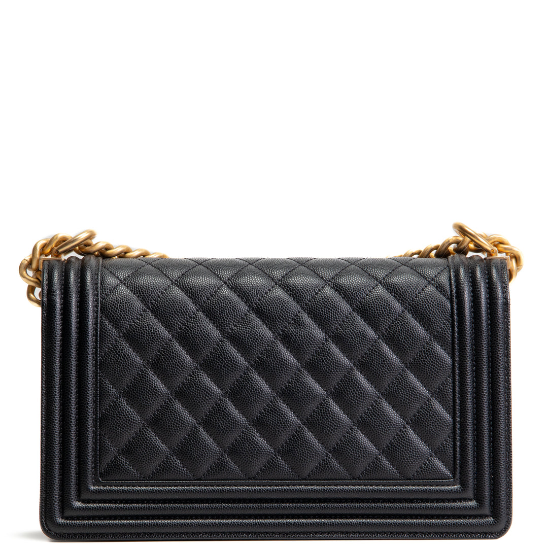 CHANEL Caviar Medium Boy Bag - Black