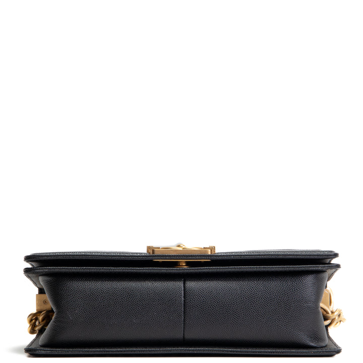 CHANEL Caviar Medium Boy Bag - Black
