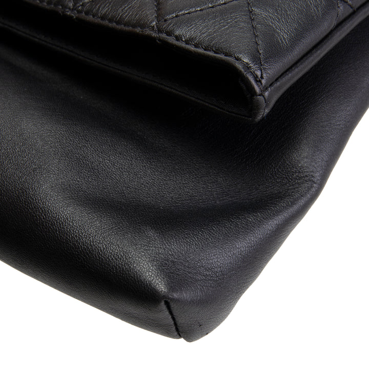 CHANEL Grip Clutch Black Calfskin