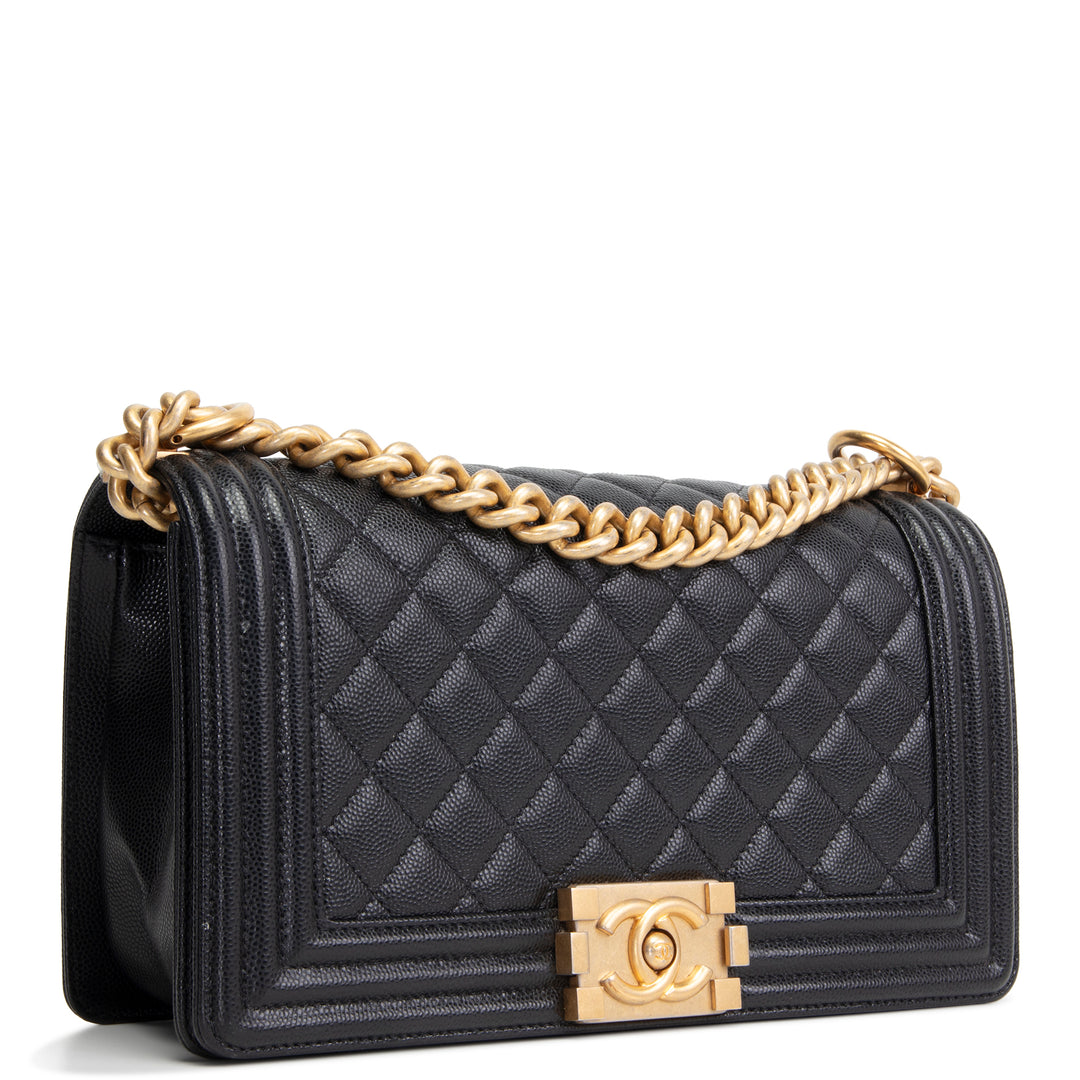 CHANEL Boy Bag Medium - Quilted Caviar