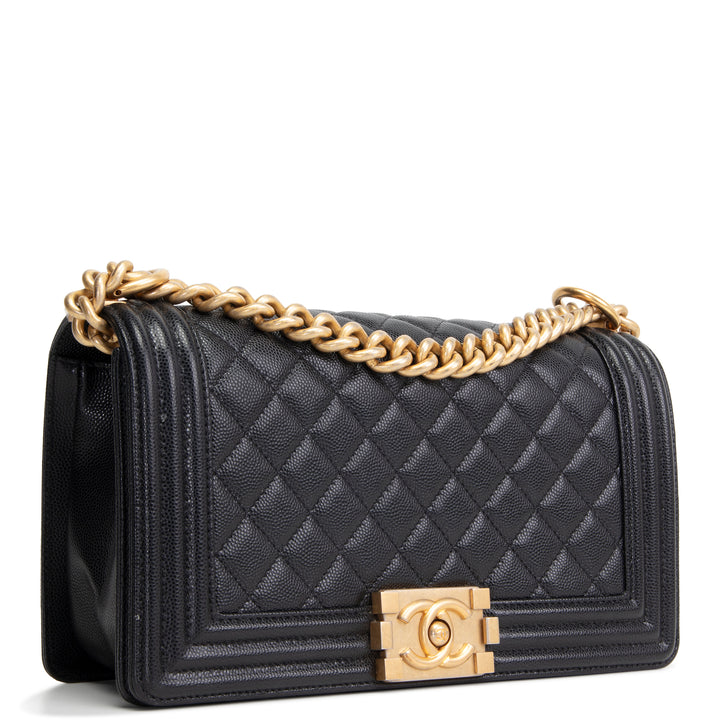 CHANEL Boy Bag Medium - Quilted Caviar