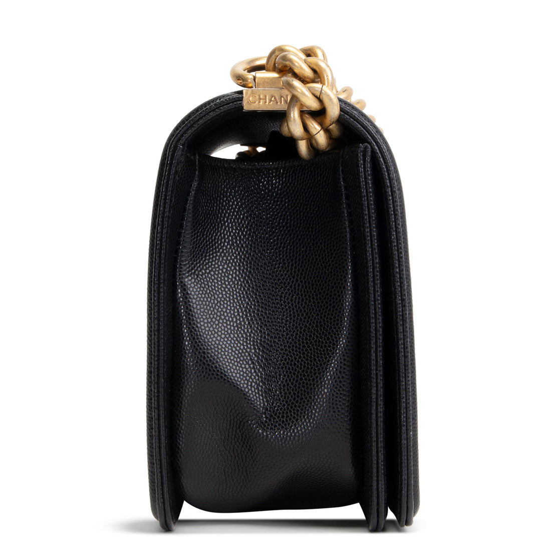 CHANEL Boy Bag Medium - Quilted Caviar