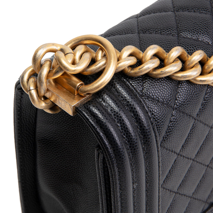 CHANEL Boy Bag Medium - Quilted Caviar