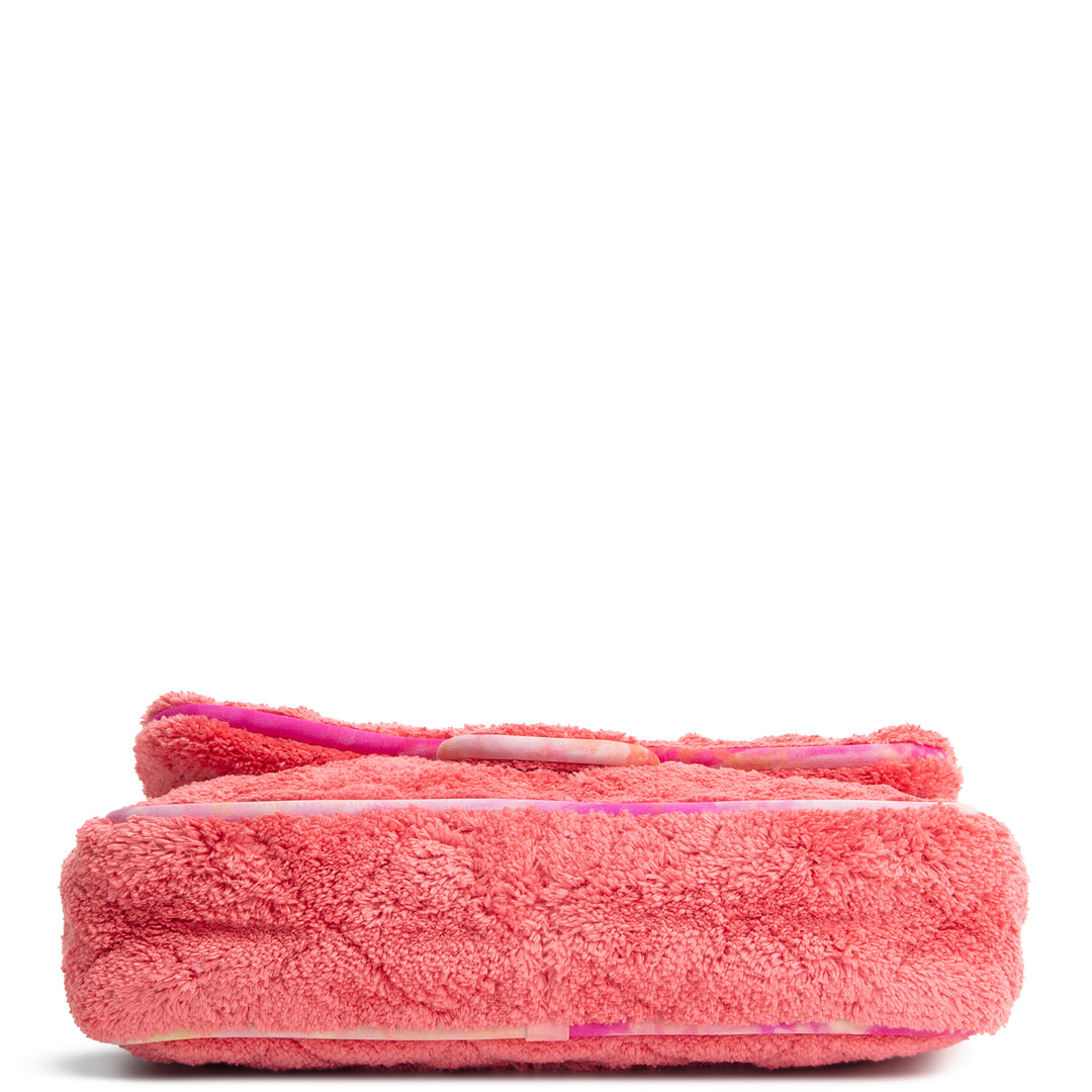 CHANEL Jumbo Quilted Terry Cloth Ribbon Single Flap - Coral