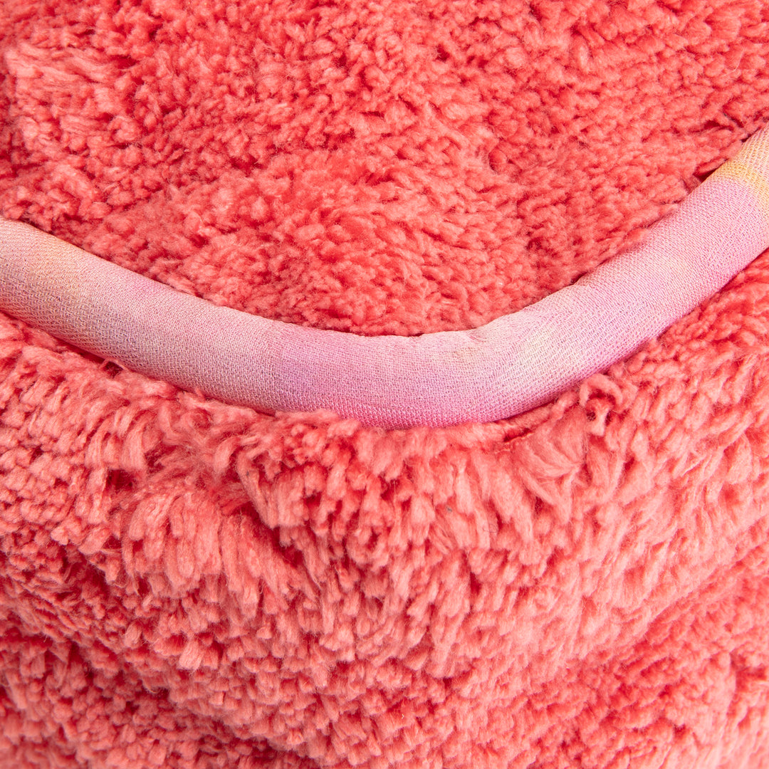 CHANEL Jumbo Quilted Terry Cloth Ribbon Single Flap - Coral