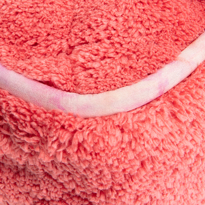 CHANEL Jumbo Quilted Terry Cloth Ribbon Single Flap - Coral