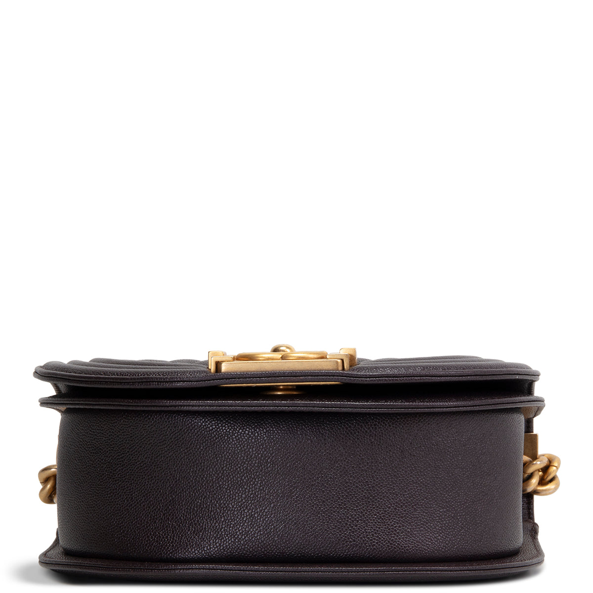 CHANEL Caviar Curve Mini Boy Messenger Bag - Plum