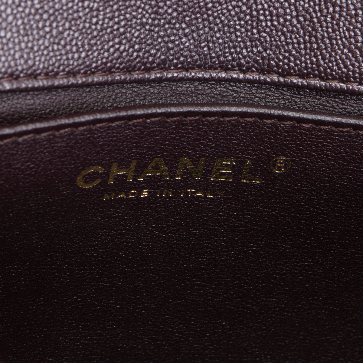CHANEL Caviar Curve Mini Boy Messenger Bag - Plum
