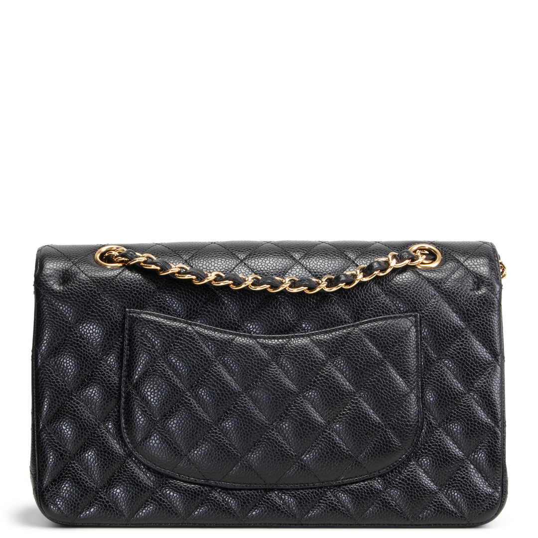 CHANEL Caviar Quilted Medium Double Flap Bag - Black