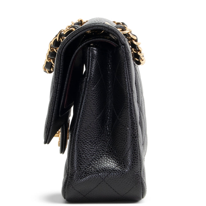 CHANEL Caviar Quilted Medium Double Flap Bag - Black