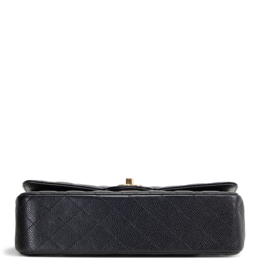 CHANEL Caviar Quilted Medium Double Flap Bag - Black