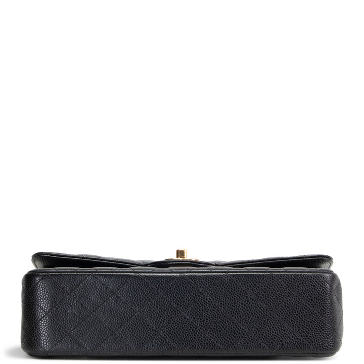 CHANEL Caviar Quilted Medium Double Flap Bag - Black