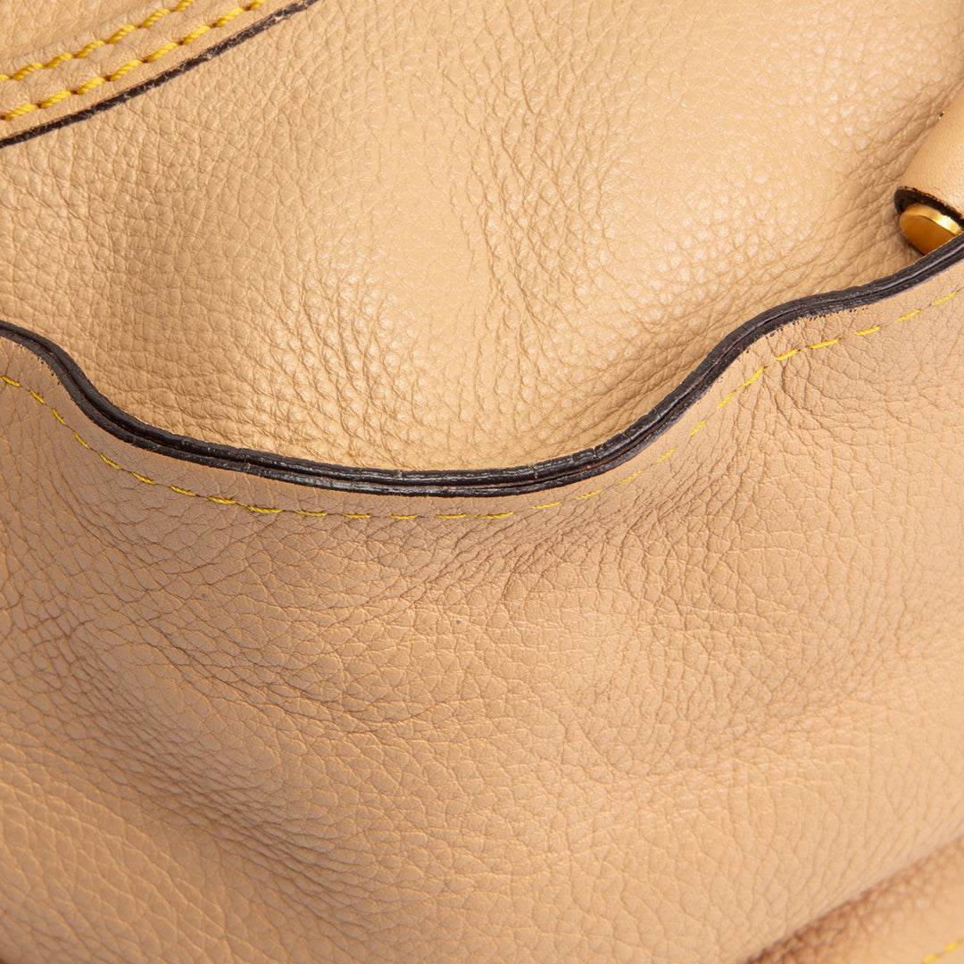 CHLOE Large Leather Marcie Shoulder Bag - Nude
