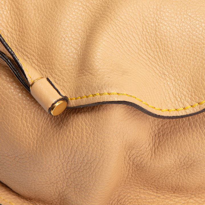 CHLOE Large Leather Marcie Shoulder Bag - Nude