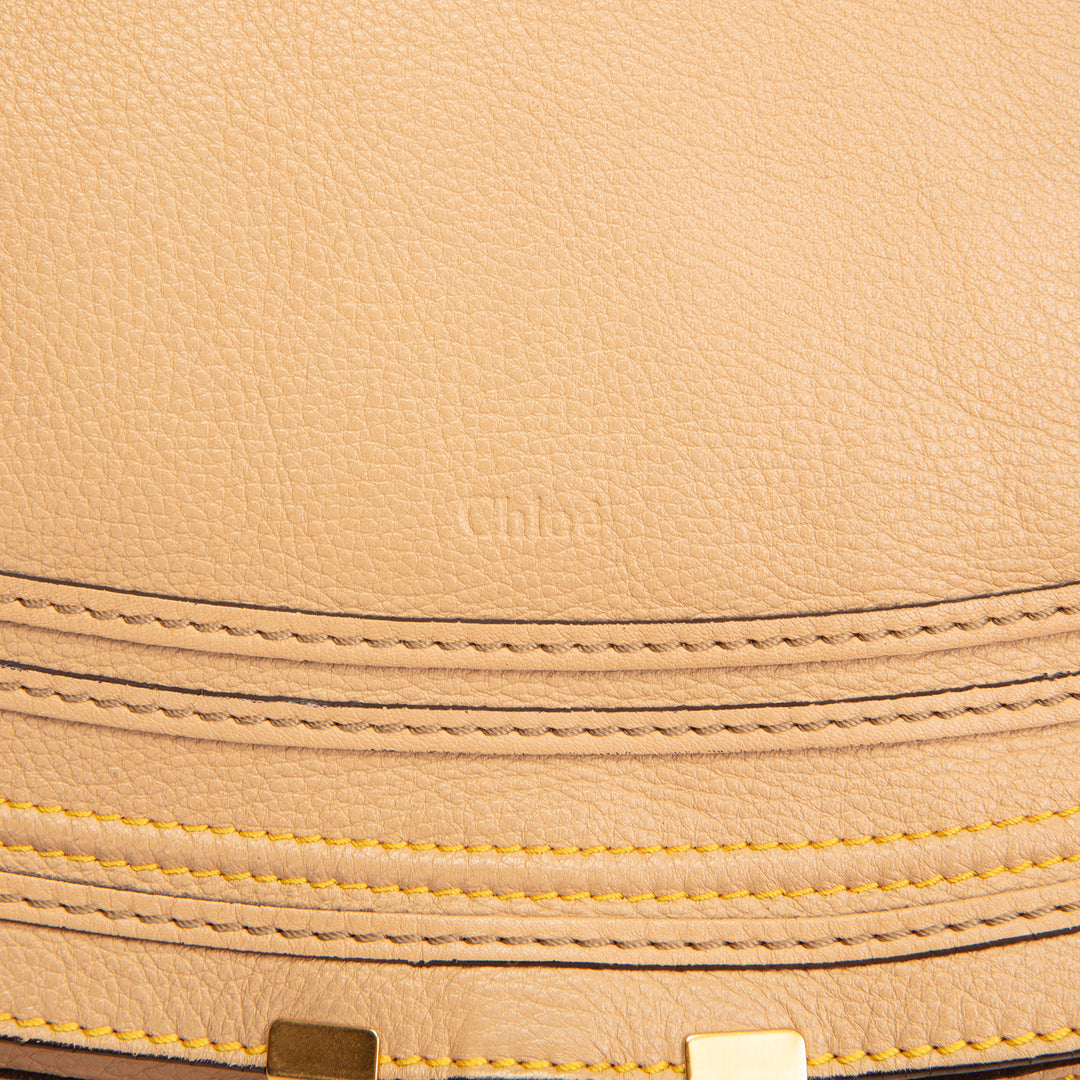 CHLOE Large Leather Marcie Shoulder Bag - Nude