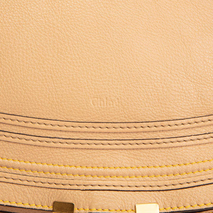 CHLOE Large Leather Marcie Shoulder Bag - Nude
