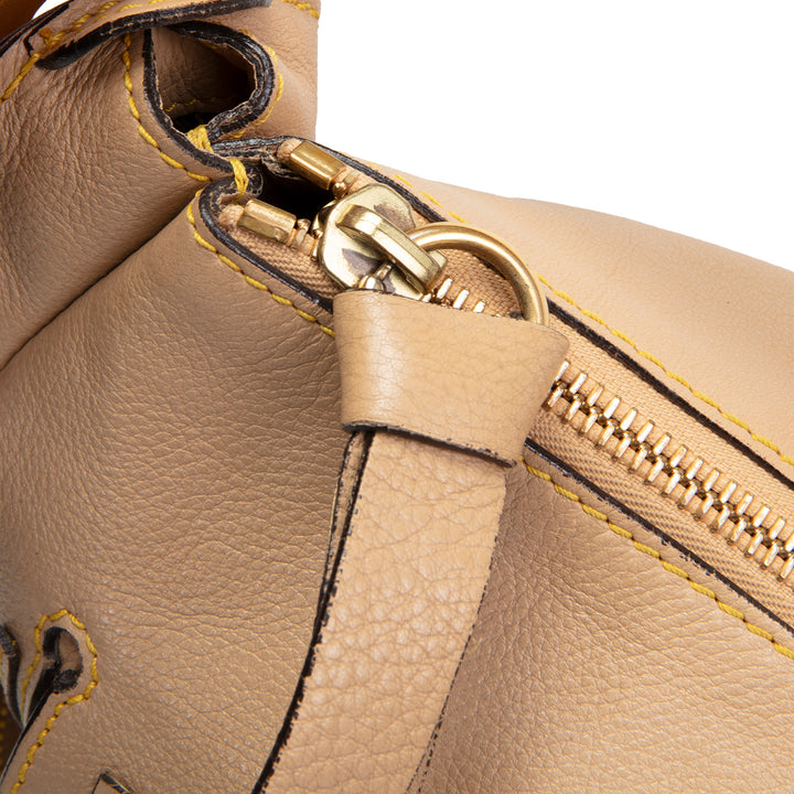CHLOE Large Leather Marcie Shoulder Bag - Nude