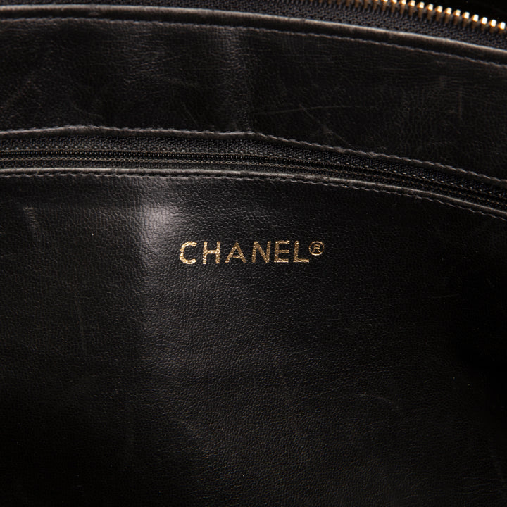 CHANEL Vintage Quilted CC Charm Tote OUTLET FINAL SALE