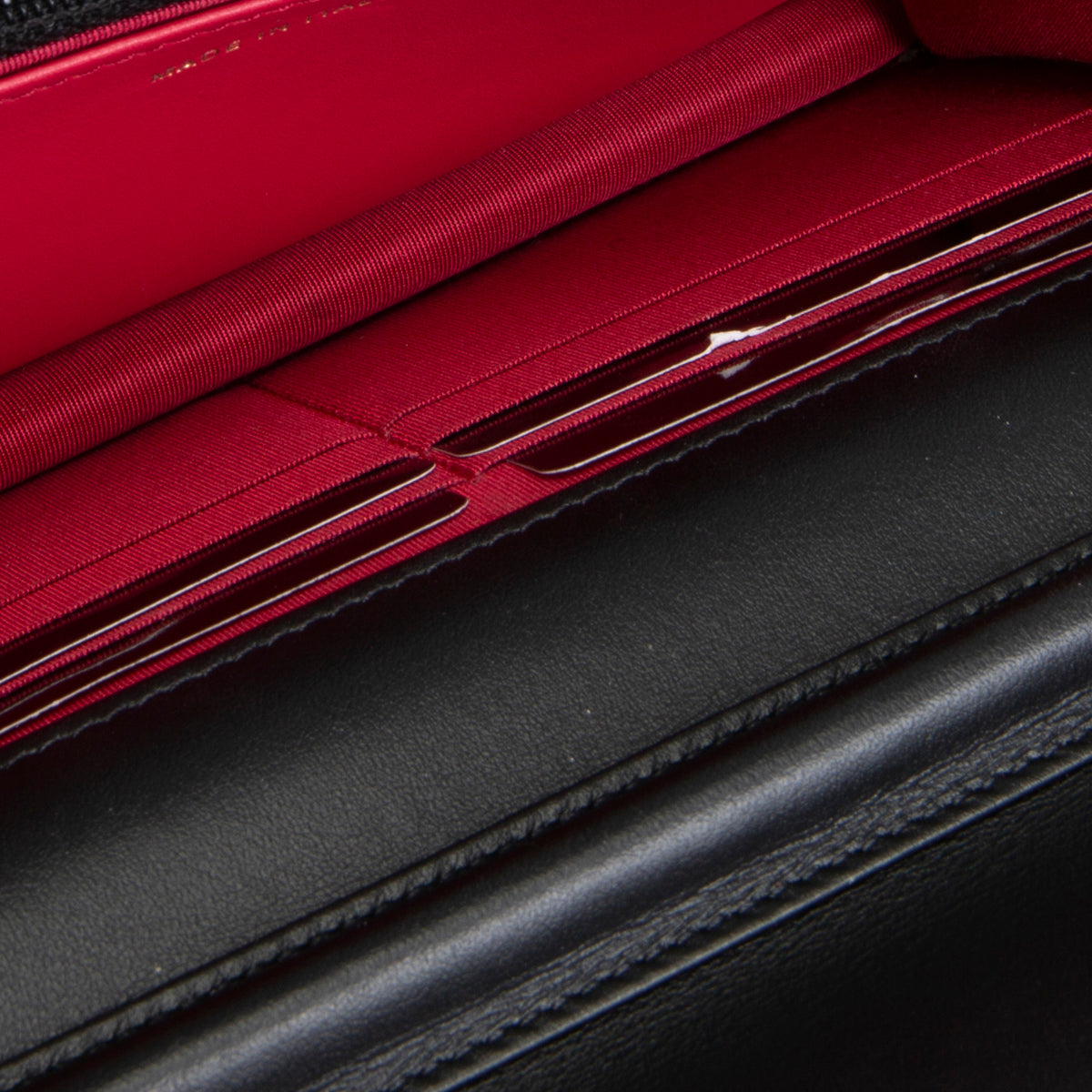 CHANEL CC Shiny Aged Calfskin Wallet On Chain