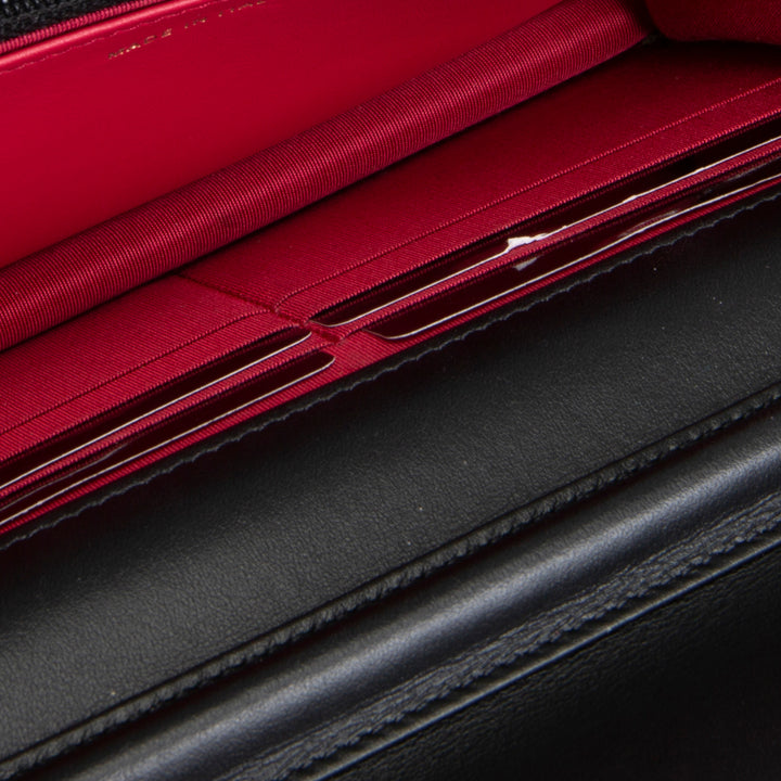 CHANEL CC Shiny Aged Calfskin Wallet On Chain