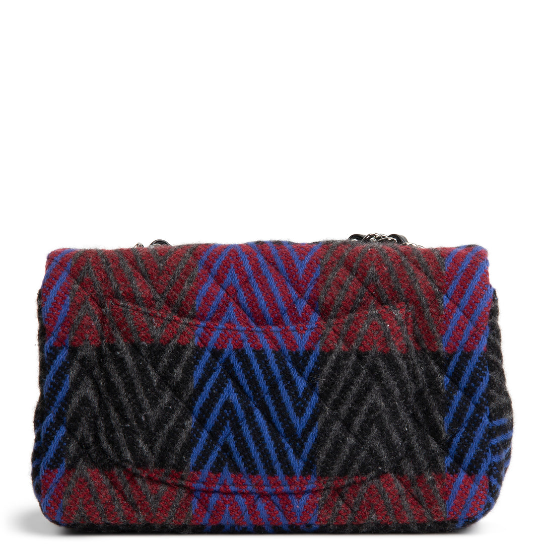 CHANEL Classic Single Flap Wool Mini - Black/Burgundy/Blue/Gray OUTLET FINAL SALE