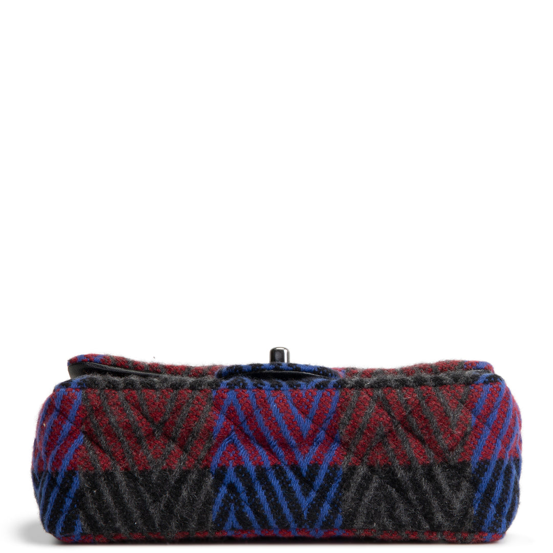 CHANEL Classic Single Flap Wool Mini - Black/Burgundy/Blue/Gray OUTLET FINAL SALE
