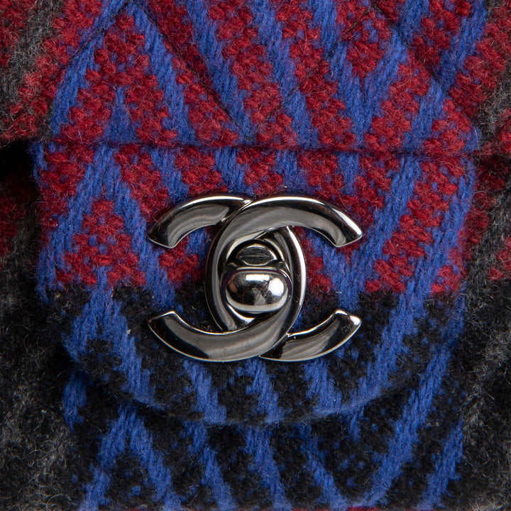 CHANEL Classic Single Flap Wool Mini - Black/Burgundy/Blue/Gray OUTLET FINAL SALE