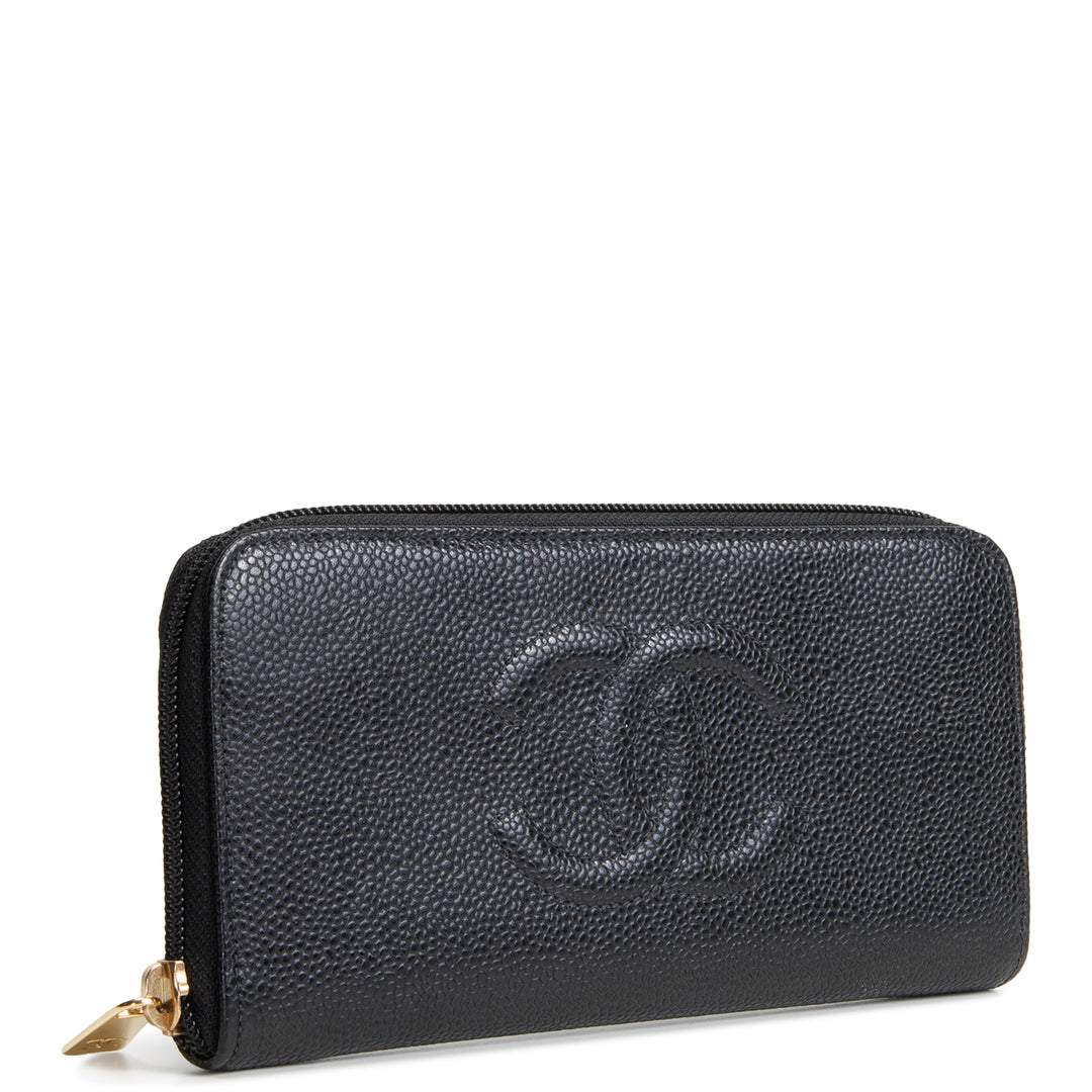 CHANEL Vintage CC Timeless Leather Wallet