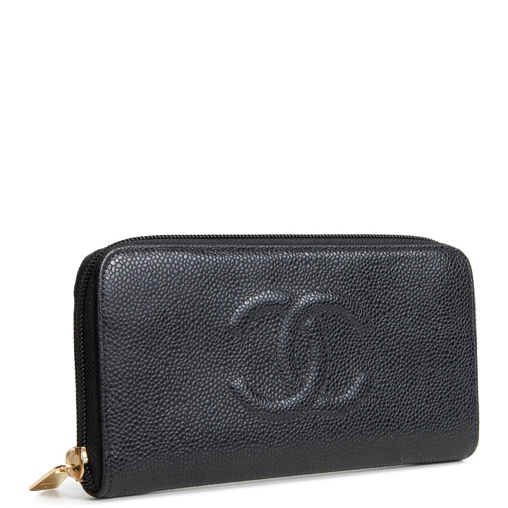 CHANEL Vintage CC Timeless Leather Wallet